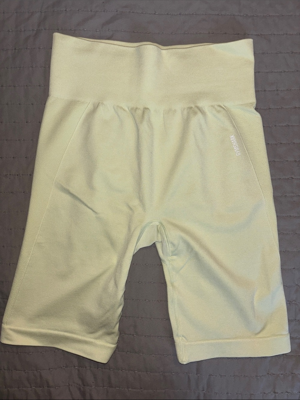Gymshark Pale Green High-Rise Biker Shorts
